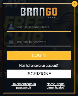 Brango Casino Italia login